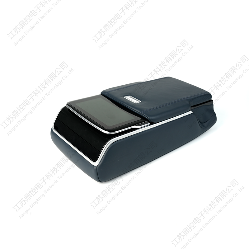DK-25 Car Armrest Box with Hidden Cup Holder and Embedded Screen